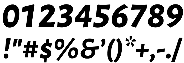 Luna Extra Bold Italic Font OTHER CHARS