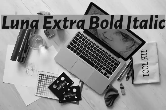 Luna Extra Bold Italic Font examples