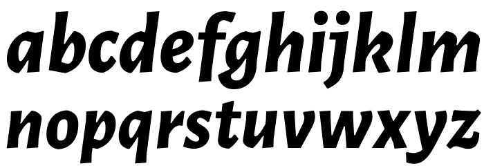 Luna Extra Bold Italic Font LOWERCASE