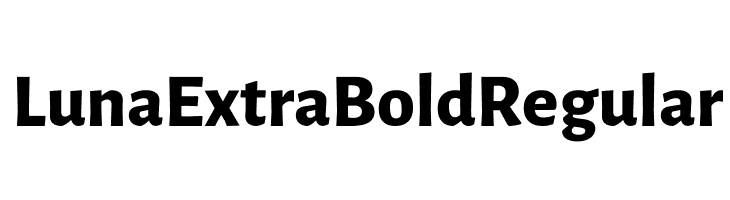 Luna Extra Bold Regular  フリーフォントのダウンロード