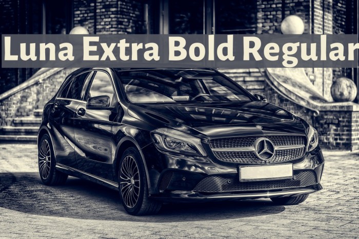 Luna Extra Bold Regular Font examples