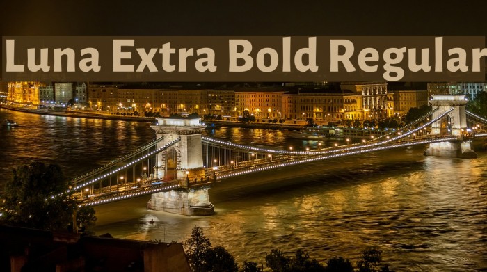 Luna Extra Bold Regular Font examples