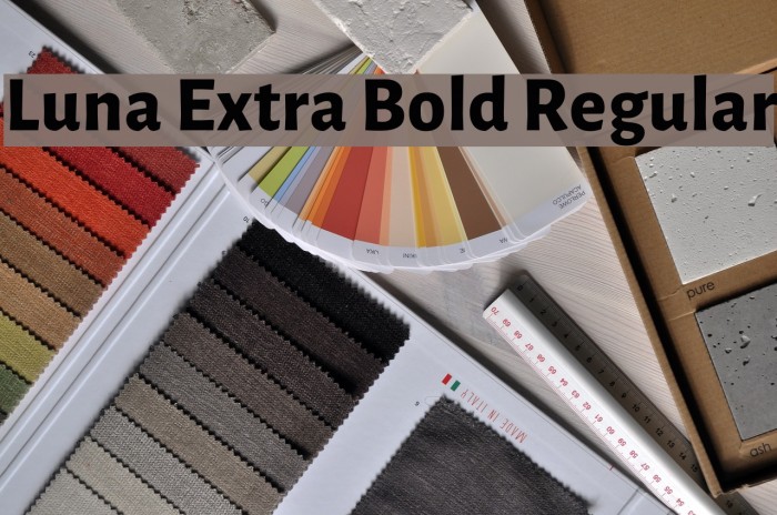 Luna Extra Bold Regular Font examples