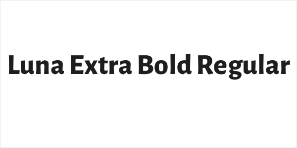 Luna Extra Bold Regular Logo