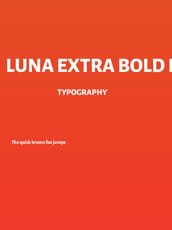 Luna Extra Bold Regular Poster