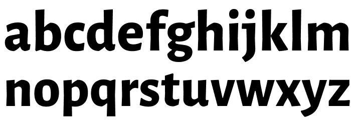 Luna Extra Bold Regular Font LOWERCASE