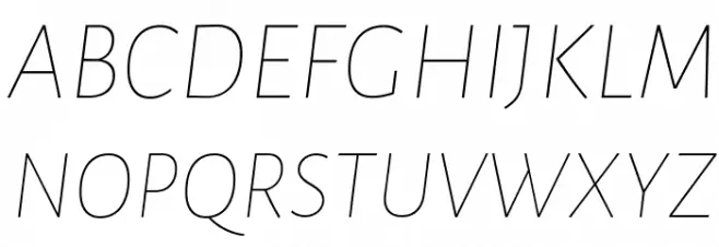 Luna Extra Light Italic Шрифта ВЕРХНИЙ