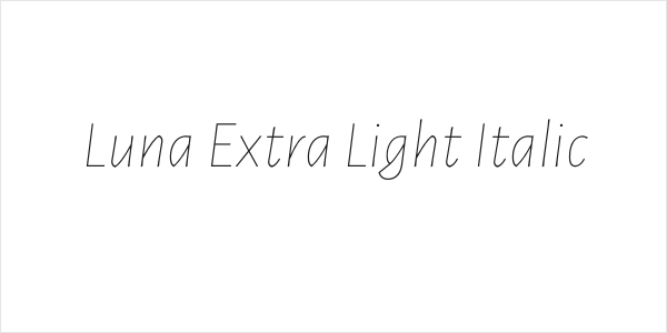Luna Extra Light Italic Logo