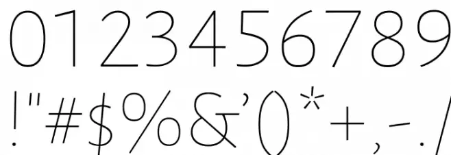 Luna Extra Light Regular Font OTHER CHARS