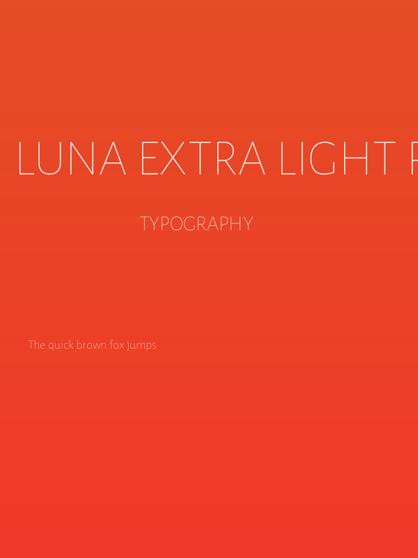Luna Extra Light Regular Poster