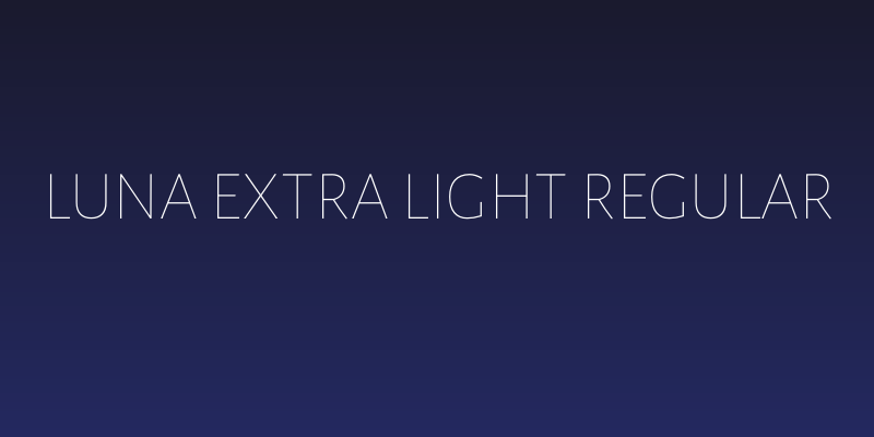 Luna Extra Light Regular Social Header