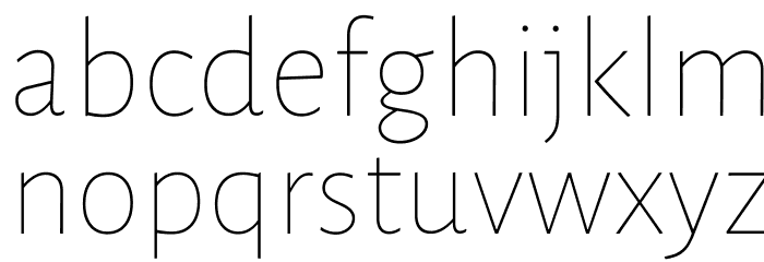 Luna Extra Light Regular Font LOWERCASE