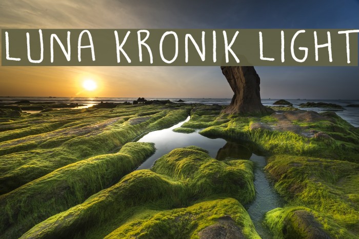 Luna Kronik Light Font examples
