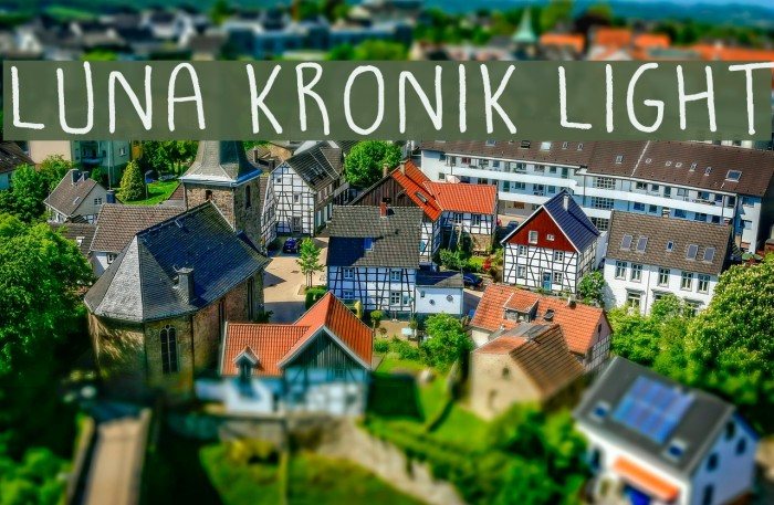 Luna Kronik Light Font examples