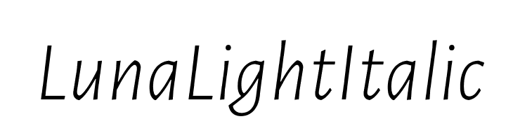 Luna Light Italic  baixar fontes gratis