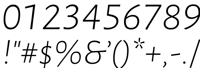 Luna Light Italic Font OTHER CHARS