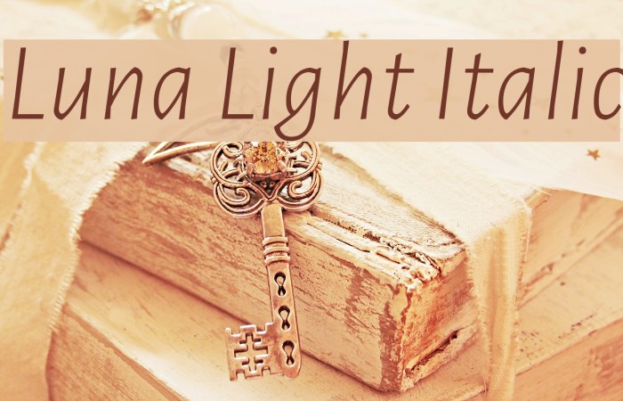 Luna Light Italic Font examples