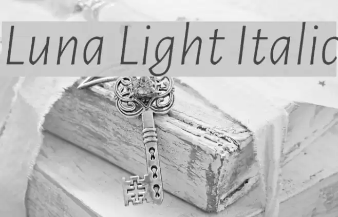 Luna Light Italic Font examples