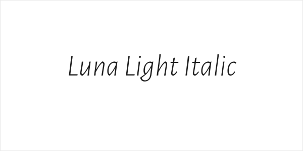 Luna Light Italic Logo