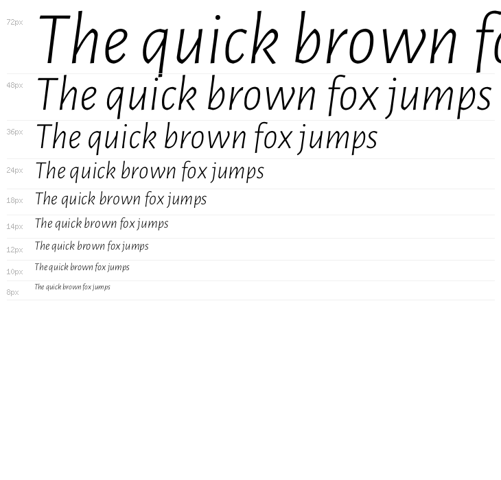 Luna Light Italic Waterfall