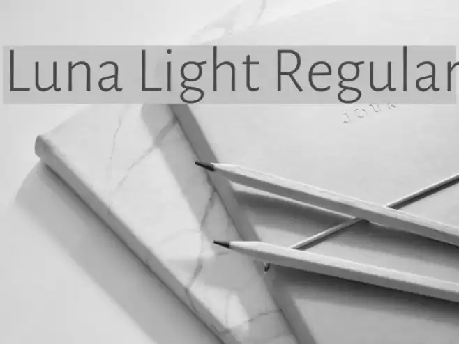 Luna Light Regular Font examples