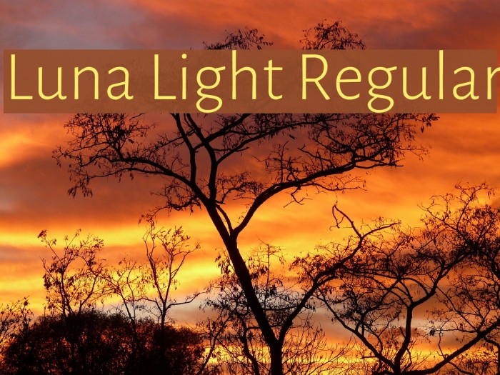 Luna Light Regular Font examples