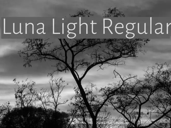 Luna Light Regular Font examples