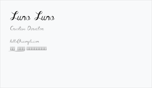 Luna Luna Business Card
