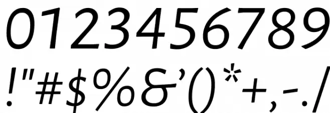 Luna Regular Italic Font OTHER CHARS