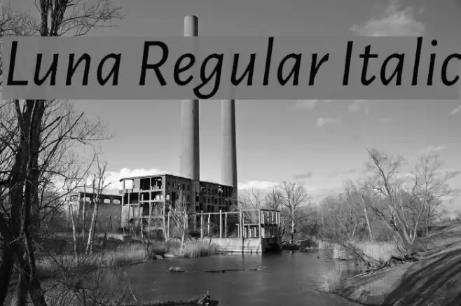 Luna Regular Italic Font examples