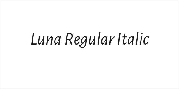Luna Regular Italic Logo