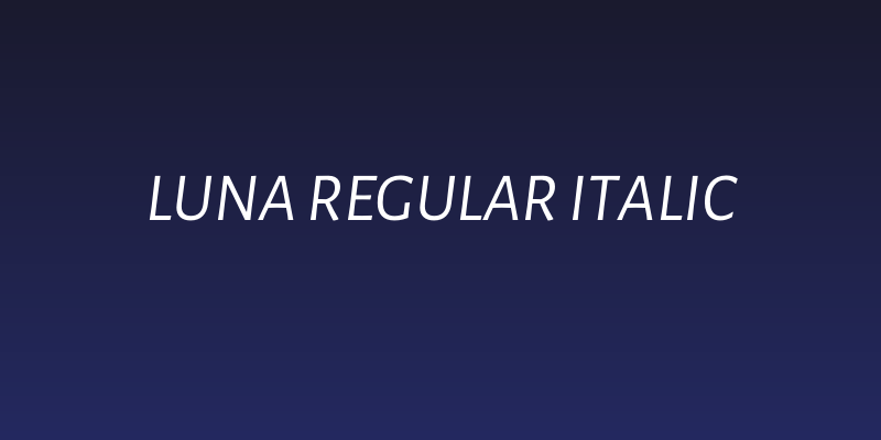Luna Regular Italic Social Header