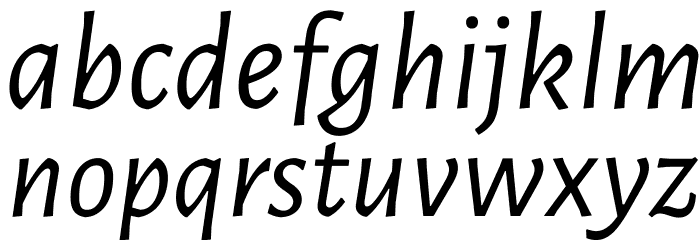 Luna Regular Italic Font LOWERCASE