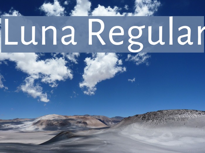 Luna Regular Font examples