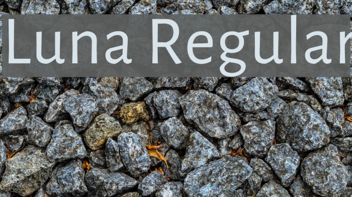 Luna Regular Font examples
