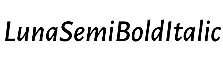 Luna Semi Bold Italic Fonte