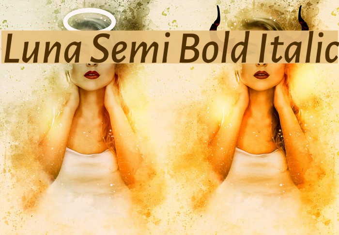Luna Semi Bold Italic Font examples