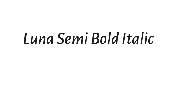 Luna Semi Bold Italic Logo