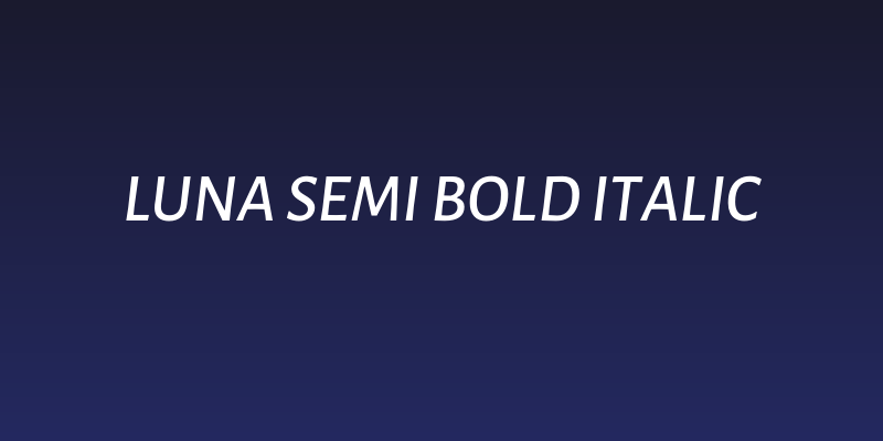 Luna Semi Bold Italic Social Header