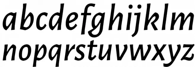 Luna Semi Bold Italic फ़ॉन्ट लोअरकेस