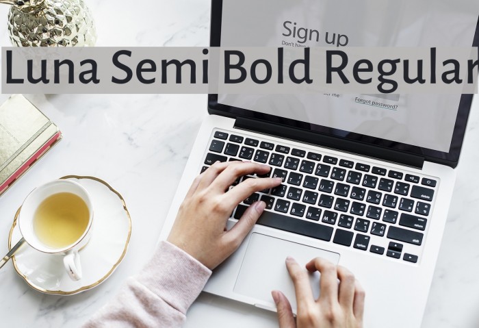 Luna Semi Bold Regular Font examples