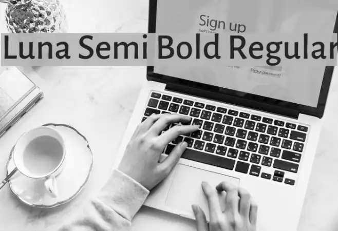 Luna Semi Bold Regular Example 3