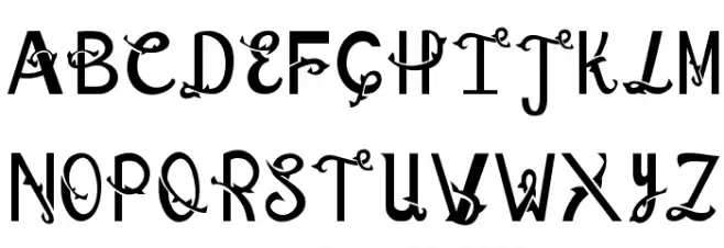 Luna thorn Font UPPERCASE