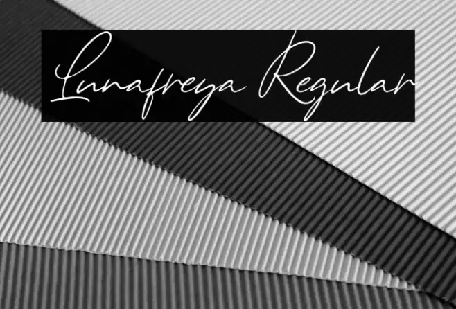 Lunafreya Regular Font examples