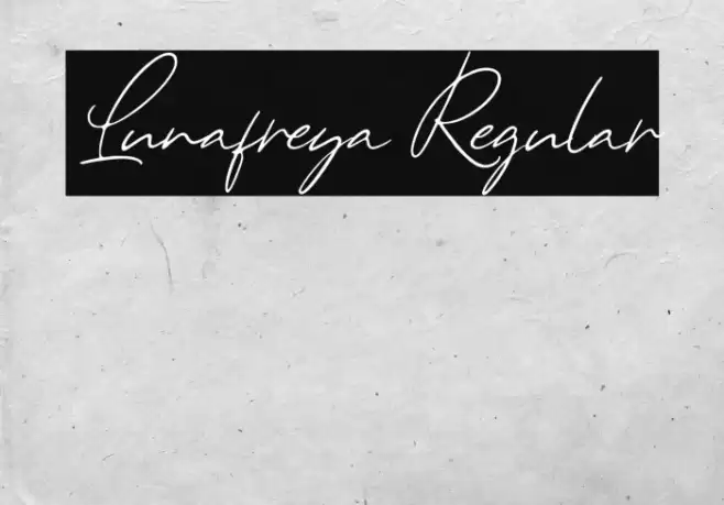 Lunafreya Regular Font examples