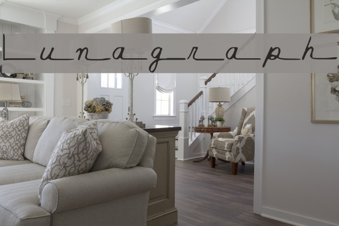 Lunagraph Font examples