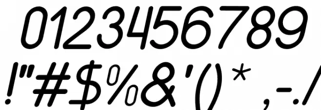 Lunar Italic Font OTHER CHARS