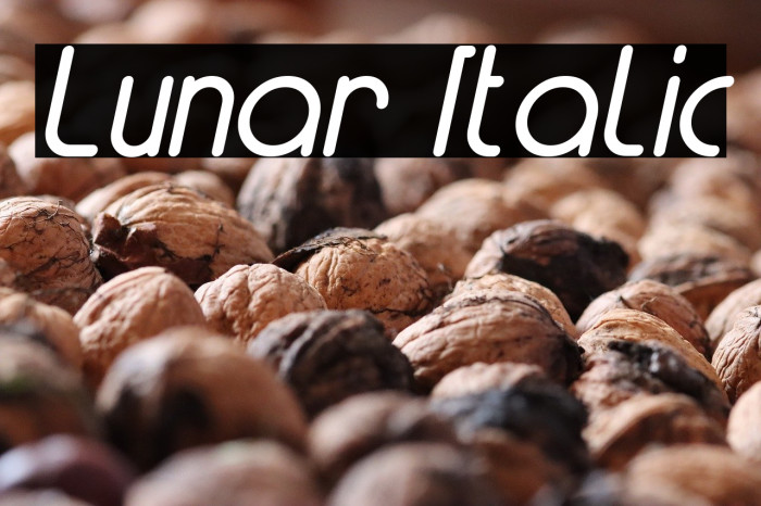 Lunar Italic Example 2