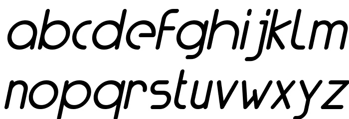 Lunar Italic Font LOWERCASE
