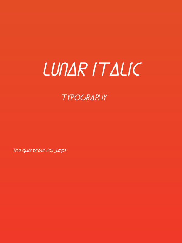 Lunar Italic Poster